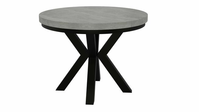 STÓŁ OKRĄGŁY ROZKŁADANY METAL LOFT SALON KUCHNIA POKÓJ NOGA X