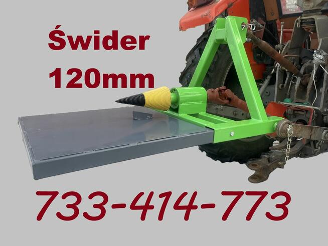 Łuparka świdrowa do drzewa drewna ŚWIDER 120mm na wałek WOM