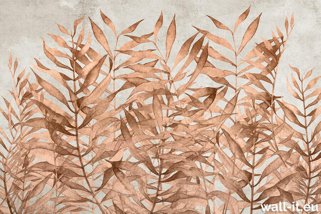Delikatna fototapeta do salonu Tapeta do sypialni liście