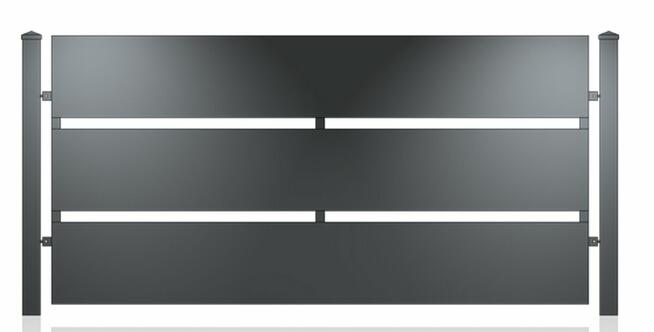 Przęsło ogrodzeniowe metalowe D06 oc.+kolor dowolny wymiar