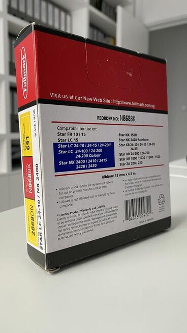 Taśma nylonowa czarna do drukarek igłowych 2868DN / N868BK