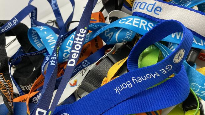 Smycze gadżety do kluczy, etykiet