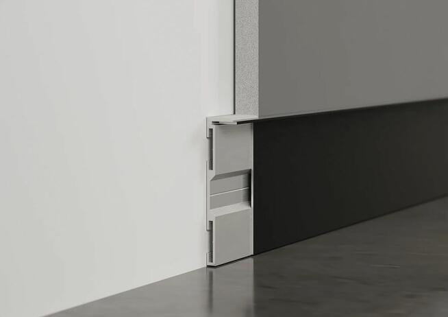Listwa cokołowa przypodłogowa aluminiowa zlicowana ze ścianą