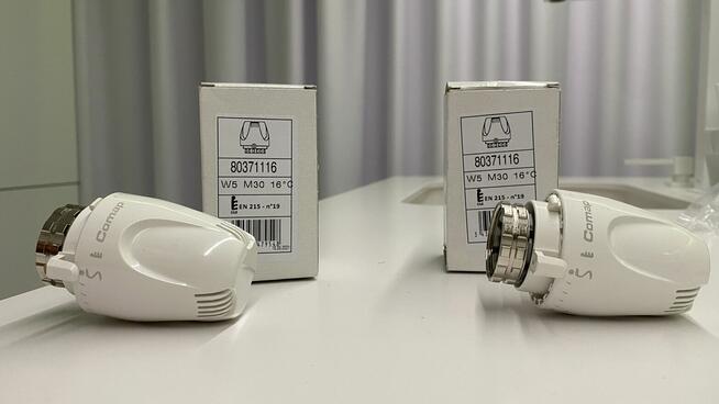 Głowica termostatyczna COMAP W5 3880371116 x2 i zawory termo