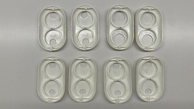 Rozety osłonki maskujące podwójne białe do rur 16 i 28 mm (8