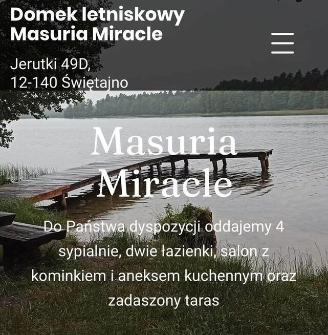 Mazury, dom 10-osobowy nad jeziorem Marksoby