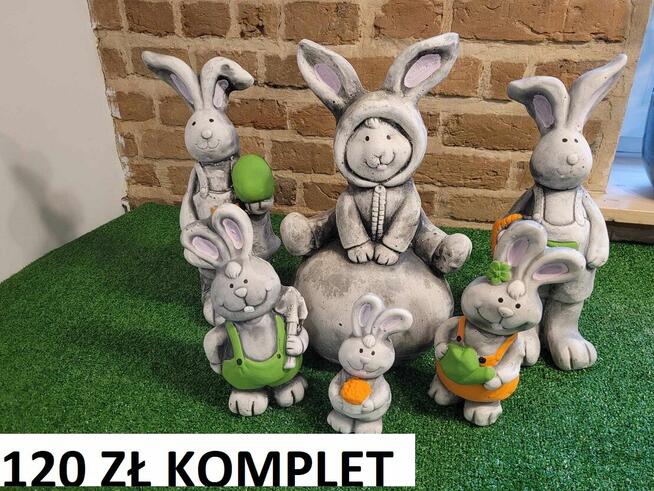 ozdoby wielkanocne królik gipsowy figurki wielkanocne zając