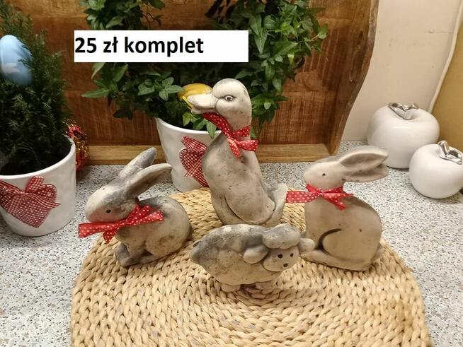 gąski gipsowe figurki wielkanocne zając króliczek królik