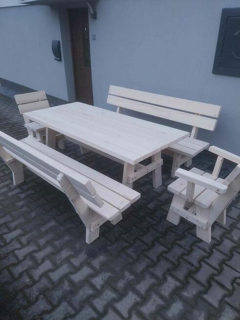 Meble ogrodowe drewniane góralskie