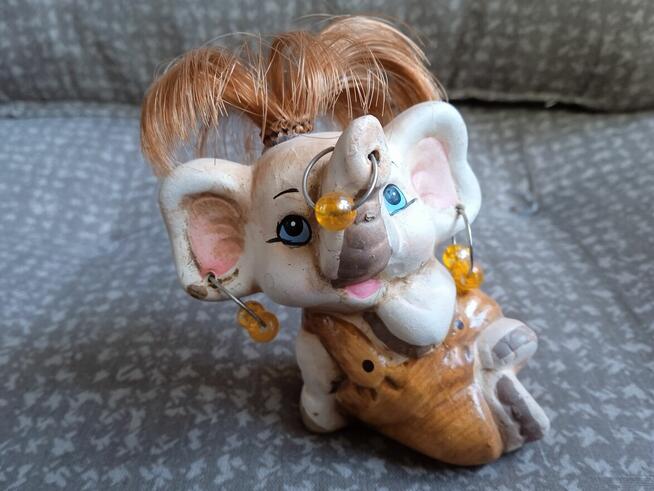 2 dekoracyjne małe słoniki