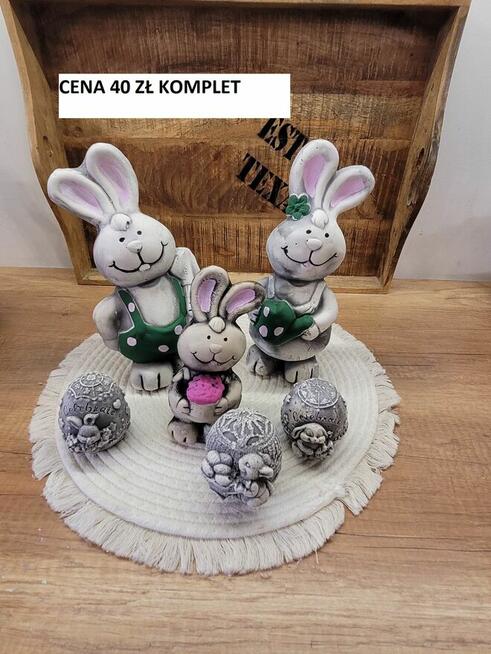 ozdoby wielkanocne królik gipsowy figurki wielkanocne zając