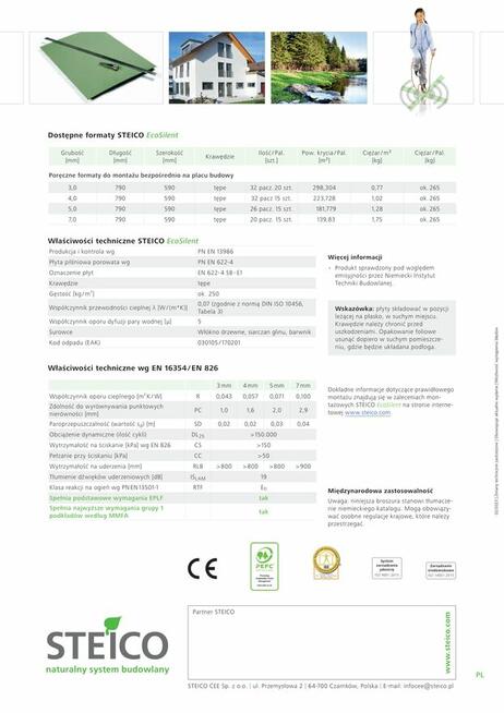 STEICO EcoSilent Underfloor podkład pod panele wełna drzewna