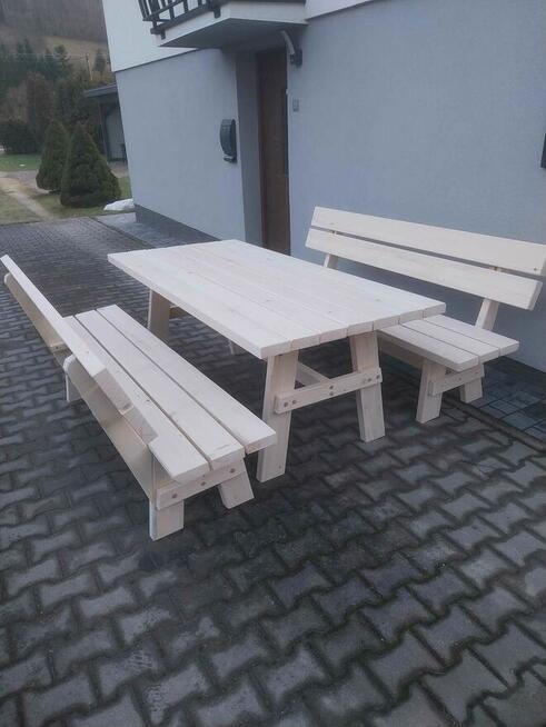Meble ogrodowe drewniane góralskie
