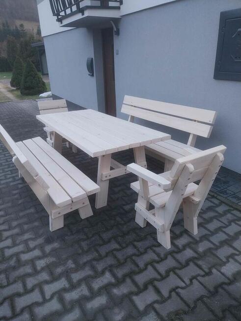 Meble ogrodowe drewniane góralskie