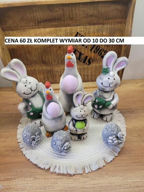 ozdoby wielkanocne królik gipsowy figurki wielkanocne zając