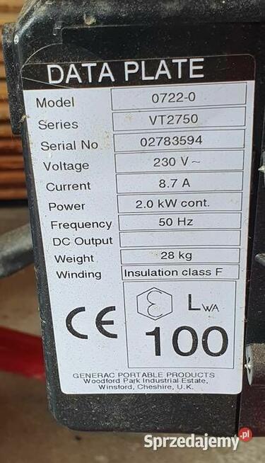 Agregat Generator Prądu 2kw
