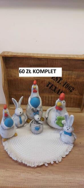 gąski gipsowe figurki wielkanocne zając króliczek królik