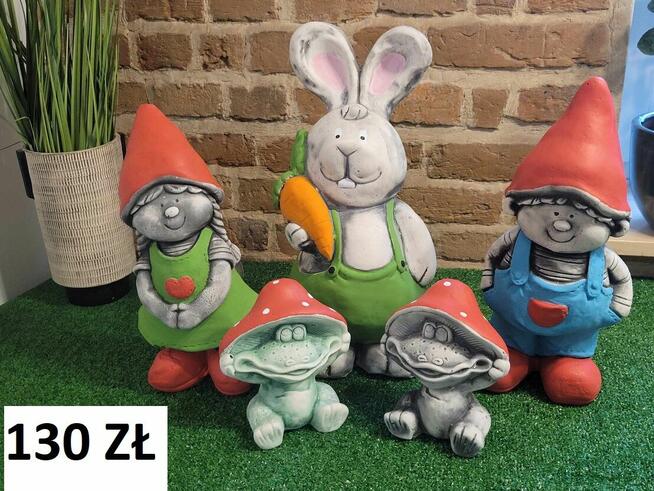 gąski gipsowe figurki wielkanocne zając króliczek królik