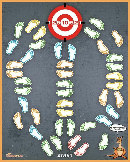 STÓPKI KOMBO gra podłogowa XXL dla DZIECI do skakania zabawy