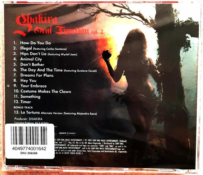 Polecam Wspaniały Album CD SHAKIRA -Album Oral Fixation Vol.