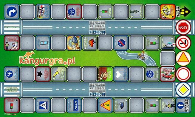 GRA DZIECI BEZPIECZNE z POLICJĄ - edu gra XXL do skakania