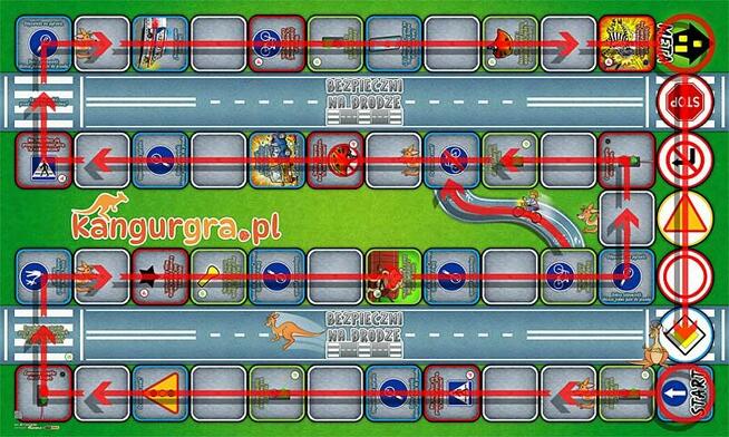 BEZPIECZNI NA DRODZE wielka EDU GRA XXL dla DZIECI