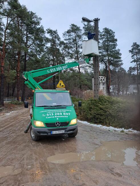 Podnośnik koszowy zwyżka mycie malowanie elewacji