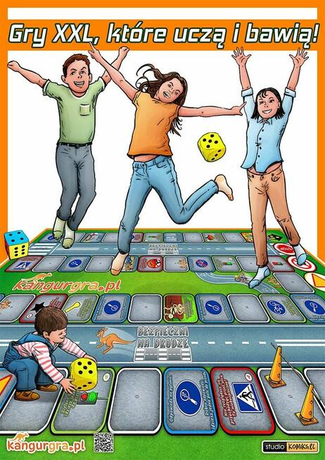 BEZPIECZNI NA DRODZE wielka EDU GRA XXL dla DZIECI