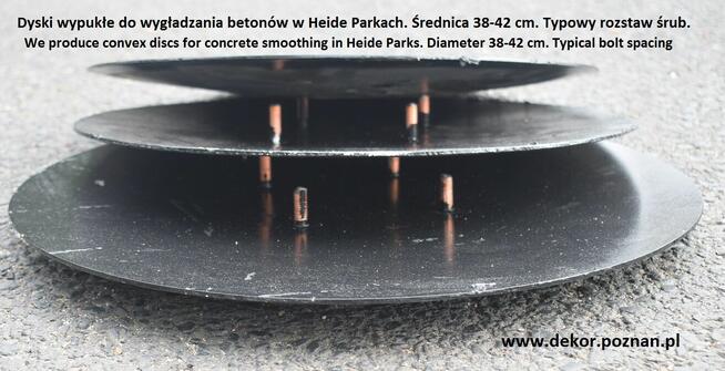 Dysk wyokrąglony do wygładzania betonu w HEIDE PARKACH