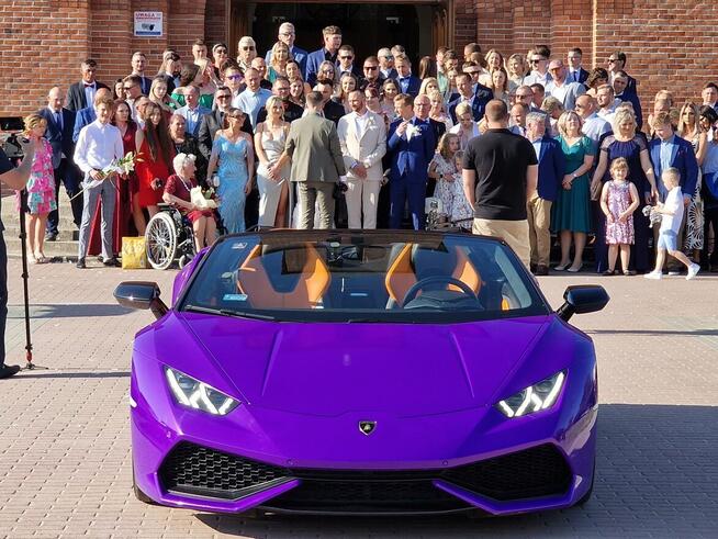 Lamborghini Huracan do ślubu - wynajem samochodów sportowych