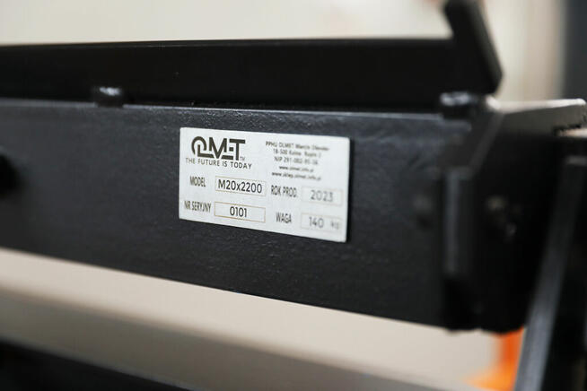 Mobilna Zaginarka dekarska Giętarka do blachy OLMET 2,20m