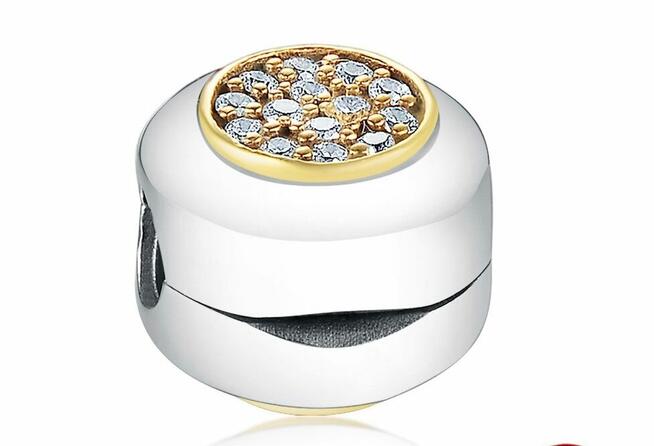 Pandora Charm koralik klips kwiatki cyronie