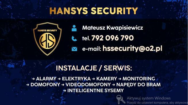 KAMERY ALARMY NAPĘDY DO BRAM DOMOFONY INSTALACJE SERWIS