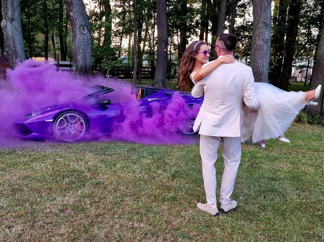 Lamborghini Huracan do ślubu - wynajem samochodów sportowych