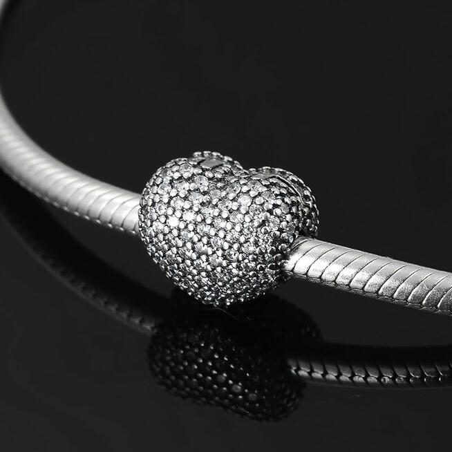 Pandora Charm koralik klips kwiatki cyronie