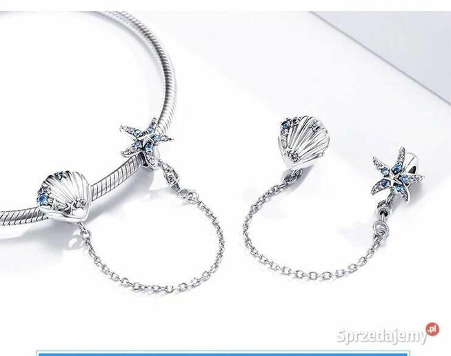 Pandora Charm łańcuszek koralik muszla rozgwiazda