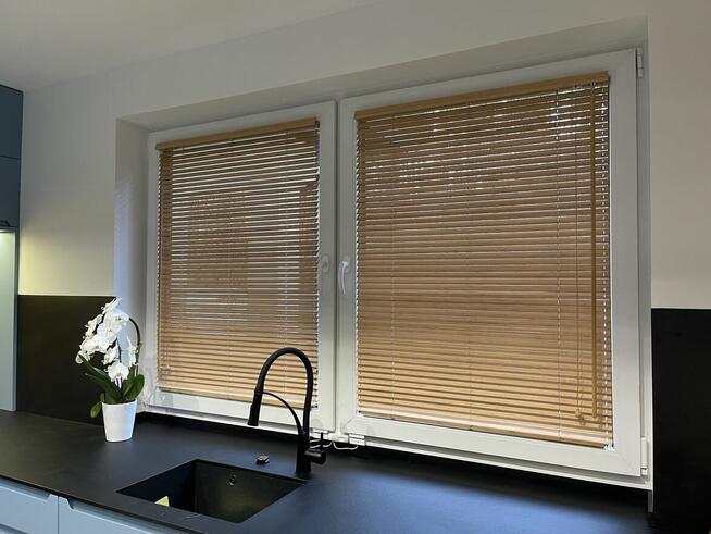 Żaluzja drewniana o lamelach 25mm | z dostawą i montażem