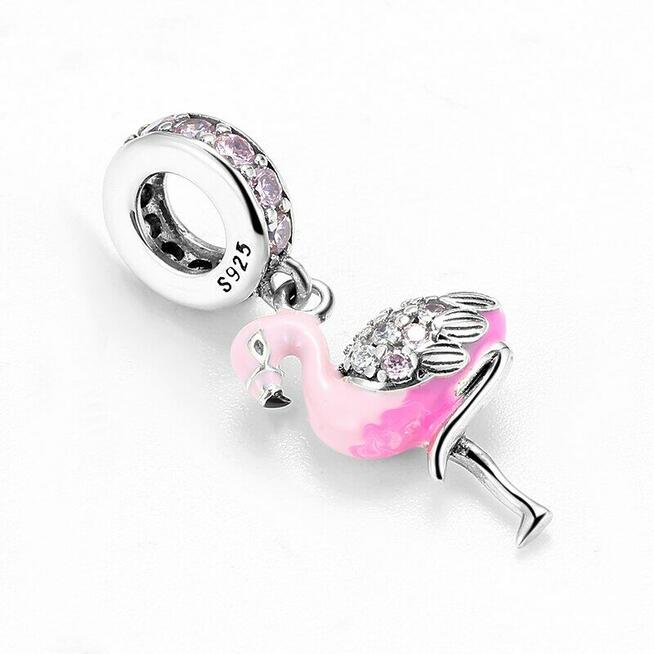 Pandora Charm koralik zawieszka flaming różowy