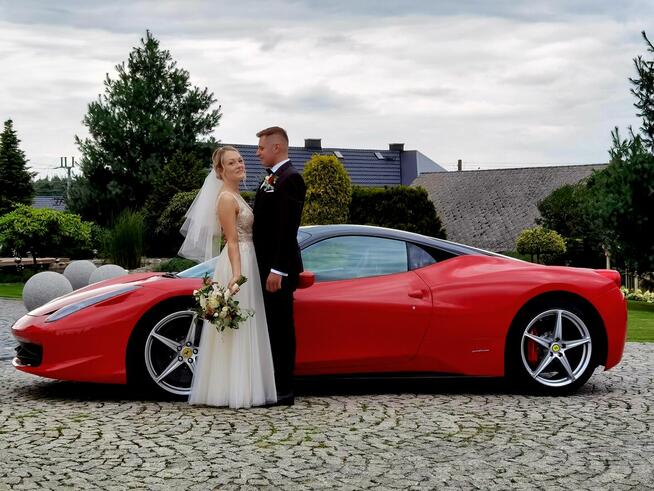 Ferrari 458 Italia do ślubu - wynajem samochodów sportowych