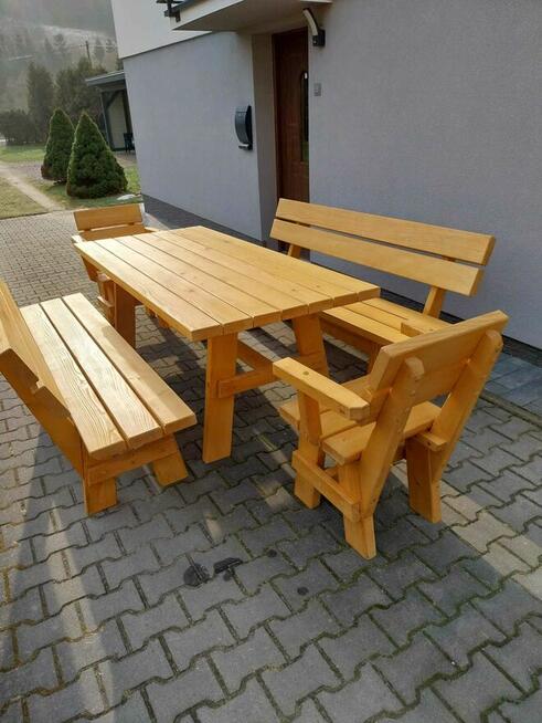 Meble ogrodowe drewniane góralskie