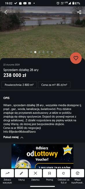 Sprzedam atrakcyjną działkę