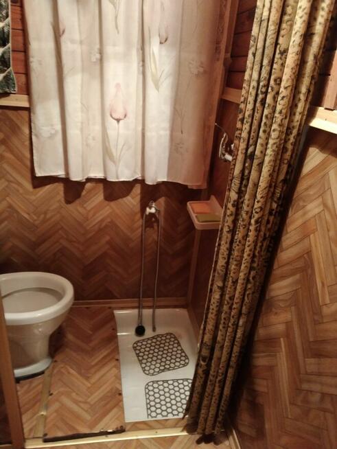 Wynajmę działkę letniskową z drewnianym domkiemw Jachrance