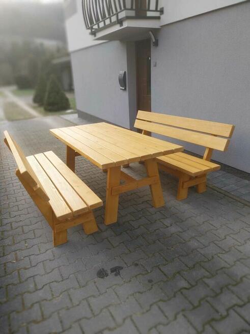 Meble ogrodowe drewniane góralskie