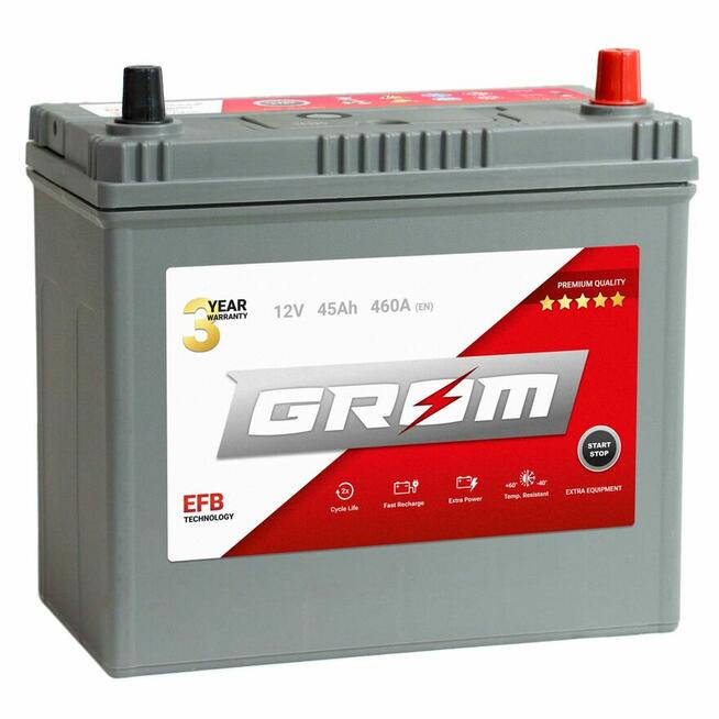 Akumulator GROM EFB START&STOP 45Ah 460A Japan Hallera 4