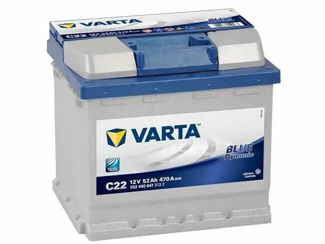 AKUMULATOR VARTA C22 12V 52AH 470A