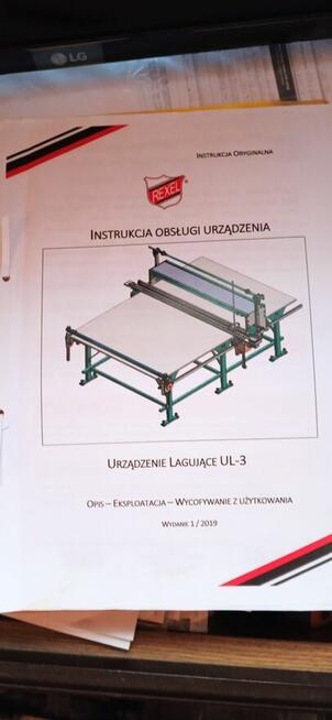 Ręczne urządzenie lagujące REXEL UL-3 stół długości 8,3 m.