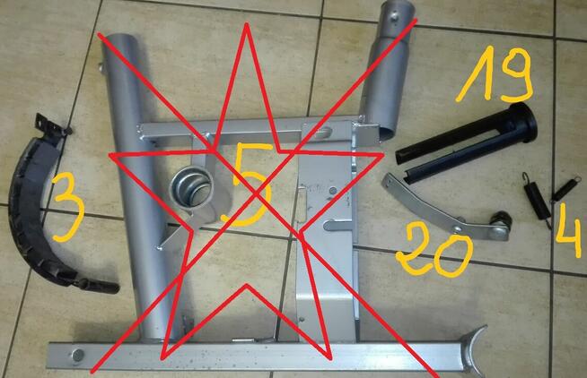 Rowerek stacjonarny BAT 210 -NA CZĘŚCI-osłony,