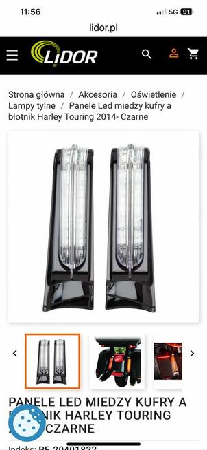 Światło Led między kuframi Harley Davidson Touring