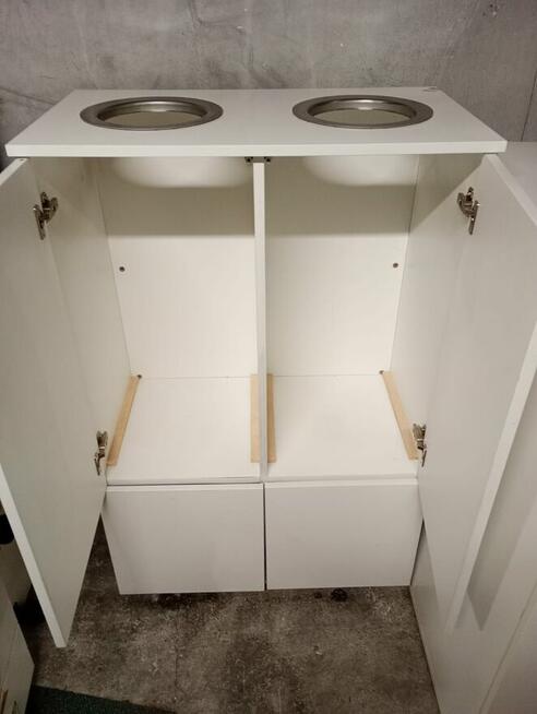 Kosz szafka biała komoda z koszem kosze komody z koszem biur