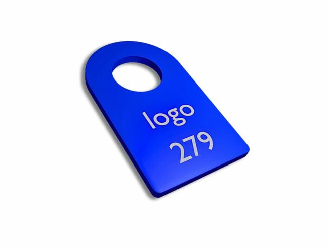 Numerek do szatni z klorowej pleksi 10 sztuk